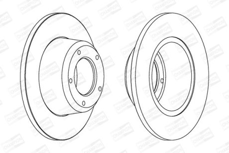 Гальмівний диск передній Land Rover Range Rover CHAMPION 561352CH