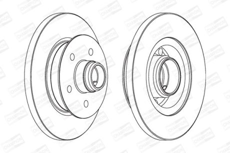 Гальмівний диск передній VW Transporter III CHAMPION 561437CH1