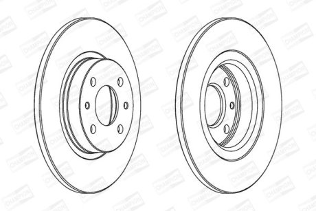 Гальмівний диск передній Alfa Romeo / Fiat / Lancia / Nissan CHAMPION 561469CH