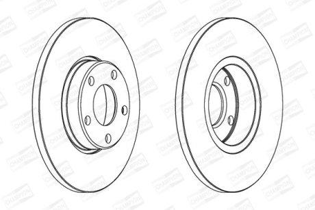 Гальмівний диск передній Audi 100, A4, A6 / Volvo 7700, 8500, 8700, 9700, 9900 CHAMPION 561547CH