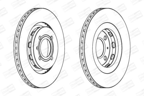 Гальмівний диск передній VW Corrado, Golf, Passat / Seat Cordoba, Ibiza CHAMPION 561608CH