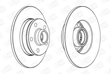 Гальмівний диск задній Seat Toledo / VW Golf, Passat, Vento CHAMPION 561620CH