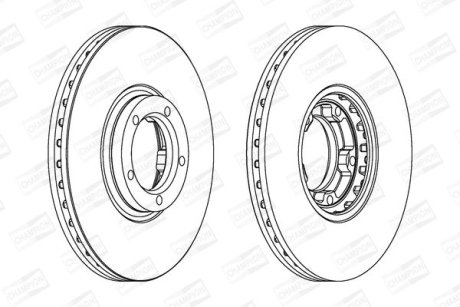 Гальмівний диск передній Ford Transit (1992->) CHAMPION 561625CH