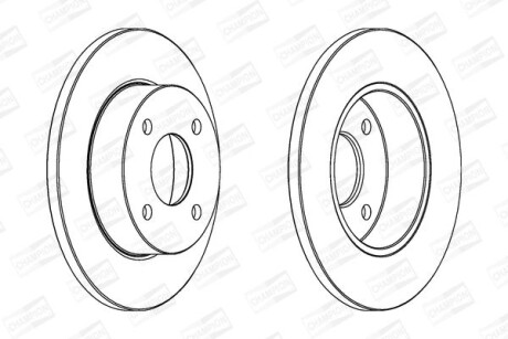 Гальмівний диск передній Nissan Datsun, Micra CHAMPION 561663CH (фото 1)