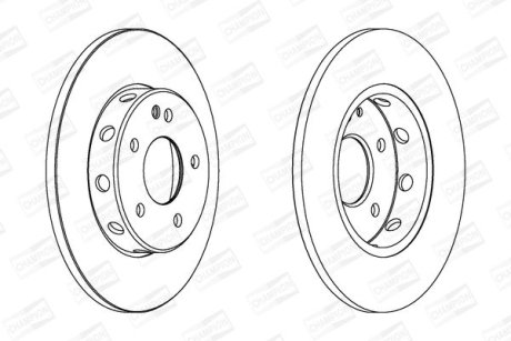 Гальмівний диск передній Mercedes C-Class (W202) (1993->) CHAMPION 561696CH