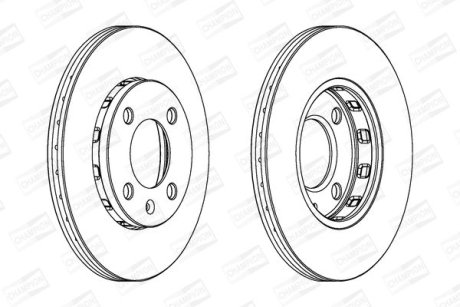 Гальмівний диск передній BMW 1-Series / VW Polo / Lupo / Seat Arosa CHAMPION 561981CH (фото 1)