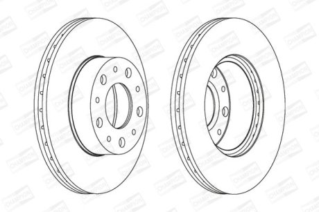 Гальмівний диск передній Citroen Jumper / Fiat Ducato/ Peugeot Boxer CHAMPION 561984CH