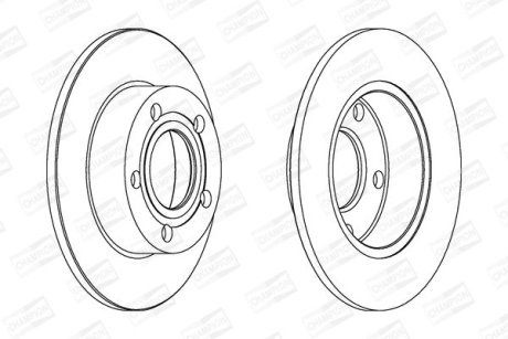 Диск тормозной задний (кратно 2) Audi A4, A4 Avant Quattro CHAMPION 562005CH