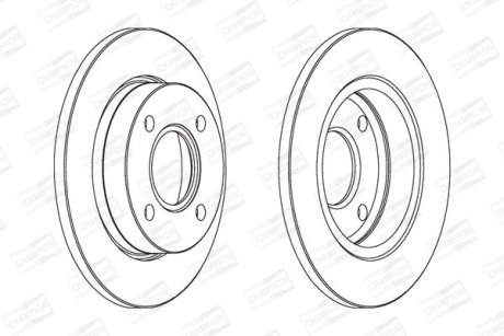 Гальмівний диск передній Ford Fiesta, KA / Mazda 121 CHAMPION 562038CH (фото 1)