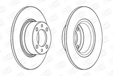 Гальмівний диск передній Mercedes A-Class CHAMPION 562049CH