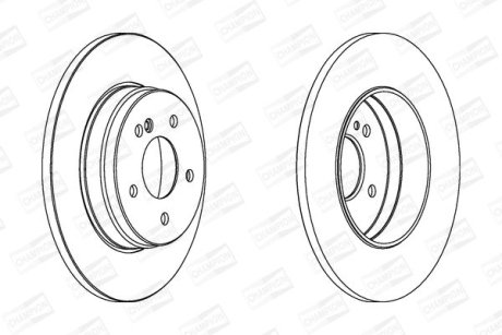 Гальмівний диск задній Mercedes E-Class (S210) CHAMPION 562051CH