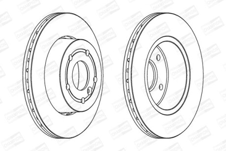 Гальмівний диск передній Land Rover / Range Rover CHAMPION 562110CH