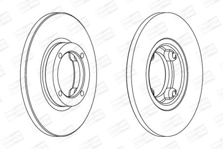 Гальмівний диск передній Chevrolet Matiz, Spark / Daewoo Matiz (2005->) CHAMPION 562138CH