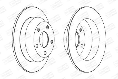 Гальмівний диск задній Jeep Cherokee, Grand Cherokee CHAMPION 562148CH