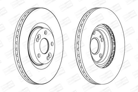 Гальмівний диск передній Renault Escape III, Avantime CHAMPION 562150CH