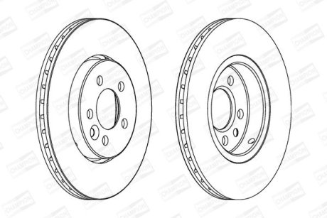 Гальмівний диск передній Rover 75 / MG 6, ZT CHAMPION 562165CH