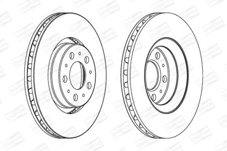 Диск гальмівний CHAMPION 562173CH