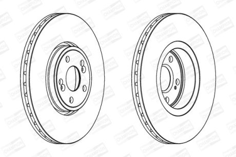 Гальмівний диск передній Renault Espace, Vel Satis CHAMPION 562187CH1