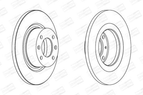 Гальмівний диск задній Citroen C5 CHAMPION 562189CH