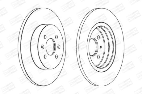 Гальмівний диск задній Renault Kangoo CHAMPION 562201CH