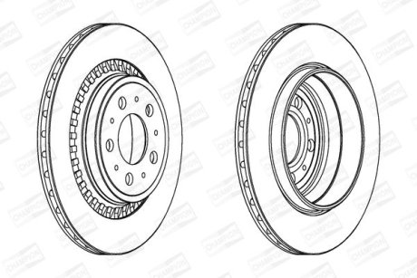 Гальмівний диск задній Volvo XC90 CHAMPION 562218CH