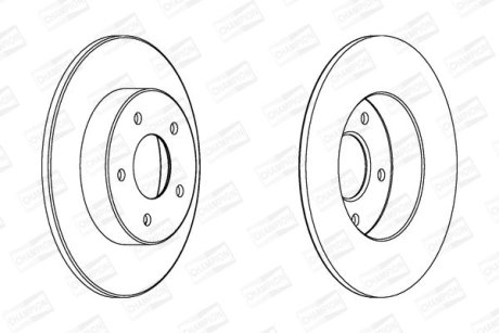 Гальмівний диск задній Nissan Almera Tino, Primera CHAMPION 562264CH