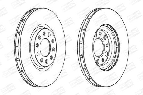 Гальмівний диск передній Jeep Compas / Renegade / Fiat 500X / Alfa Romeo 159 / Giulietta CHAMPION 562299CH