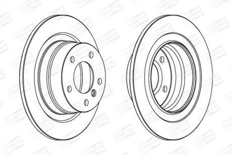 Гальмівний диск задній BMW 1-Series, 3- Series CHAMPION 562310CH