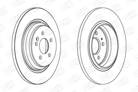 Гальмівний диск задній Mercedes M-Class CHAMPION 562323CH (фото 1)