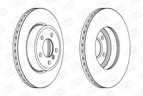 Диск тормозной передний (кратно 2) Bmw X3 (04-) CHAMPION 562350CH (фото 1)