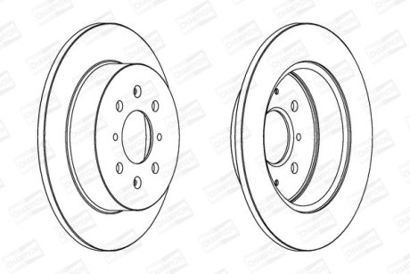 Гальмівний диск задній Honda Civic VI, VII, MG, ZR,ZS CHAMPION 562440CH