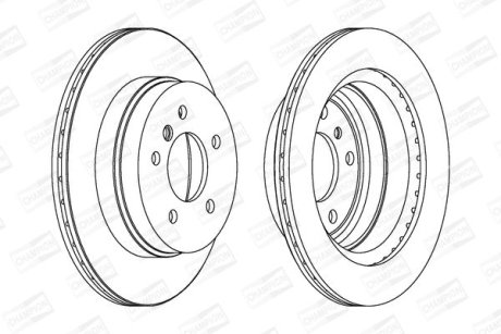 Диск тормозной задний (кратно 2) Bmw 1 Serie, 3 Serie X1 CHAMPION 562442CH