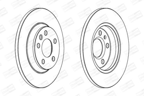 Гальмівний диск задній Ford Galaxy I / Seat Alhambra / VW Sharan, Transporter IV CHAMPION 562448CH