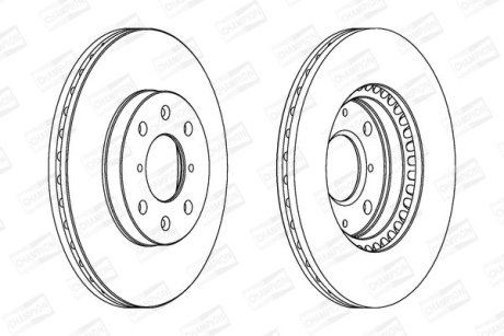 Диск гальмівний CHAMPION 562456CH
