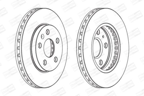 Диск гальмівний CHAMPION 562460CH