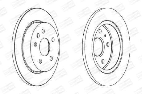 Гальмівний диск задній Chevrolet Malibu / Opel Insignia A CHAMPION 562461CH (фото 1)