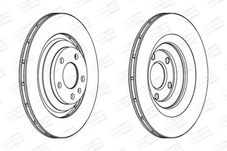 Гальмівний диск задній Audi A6 (2004->) CHAMPION 562512CH