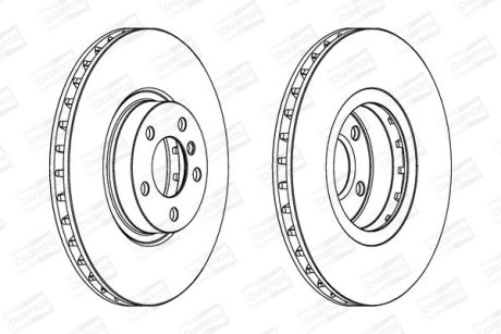 Гальмівний диск передній BMW X5, X6 CHAMPION 562520CH1