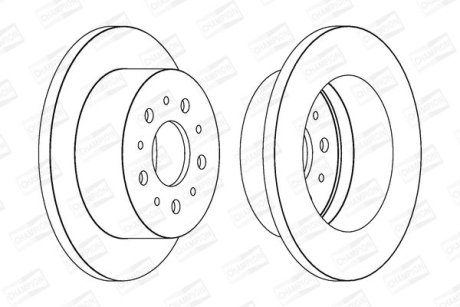 Диск тормозной задний (кратно 2) Citroen Jumper (06-)/Fiat Ducato (06-)/Peugeot Boxer (05-) CHAMPION 562526CH