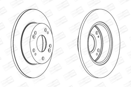 Гальмівний диск задній Honda Accord VII (CL,CN,CM) CHAMPION 562542CH