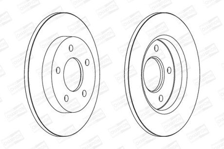 Гальмівний диск задній Mazda 3, 5 (2003->) CHAMPION 562560CH