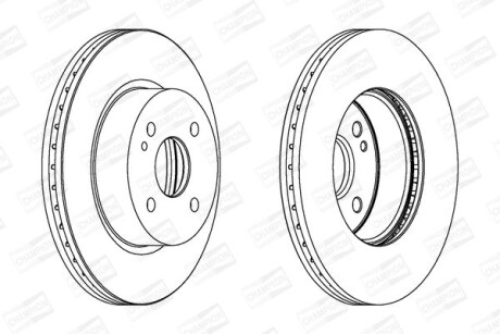 Гальмівний диск передній Mazda 2, MX-5 (2007->) CHAMPION 562564CH