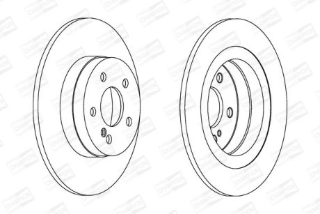 Диск гальмівний CHAMPION 562620CH (фото 1)