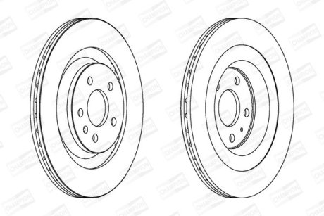 Гальмівний диск задній Audi A4, A5, A7, Q5 CHAMPION 562645CH