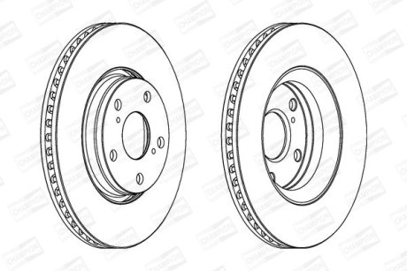 Гальмівний диск передній Toyota Auris, Verso CHAMPION 562649CH (фото 1)