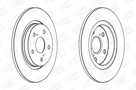 Диск тормозной задний (кратно 2) Toyota Avensis (09-) CHAMPION 562659CH