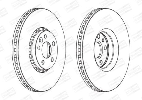 Гальмівний диск передній Volvo XC 60 CHAMPION 562672CH1