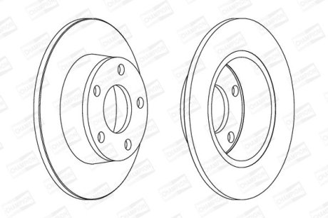 Гальмівний диск задній Audi A6 (1997->) CHAMPION 562690CH