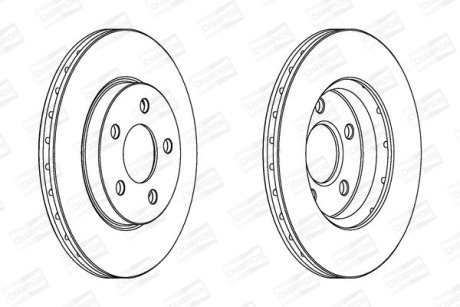 Гальмівний диск передній Chrysler Neon / Dodge Neon / Dacia Duster CHAMPION 562709CH