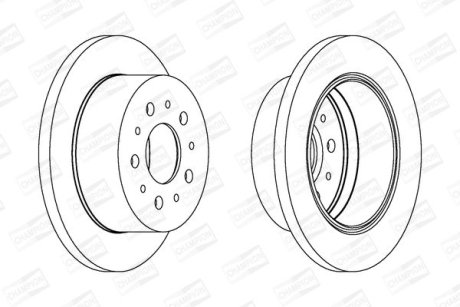 Гальмівний диск задній Peugeot Boxer / Citroen Jumper / Fiat Ducato CHAMPION 562757CH